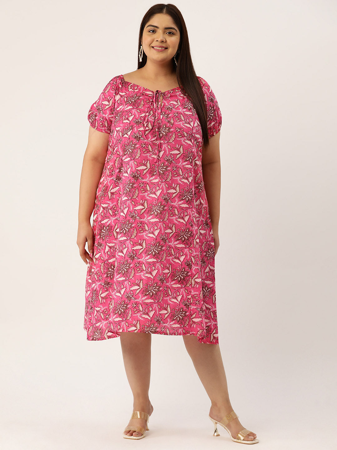 Plus Size A-Line Cotton Dress