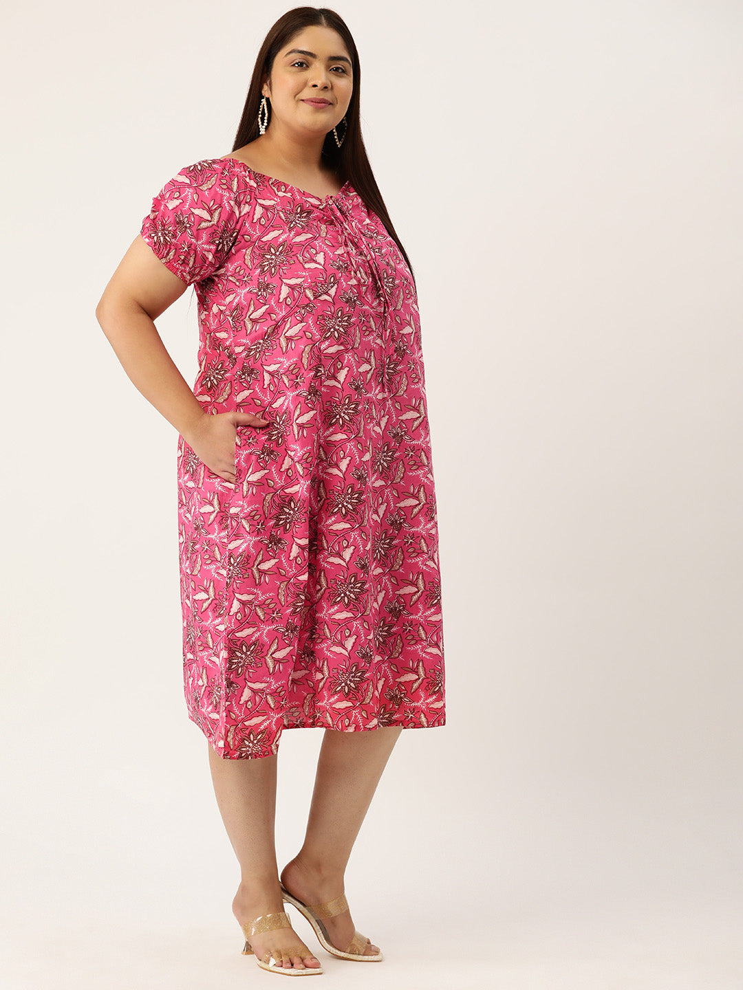 Plus Size A-Line Cotton Dress