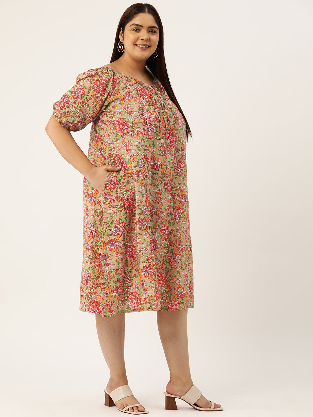 Plus Size A-Line Cotton Dress