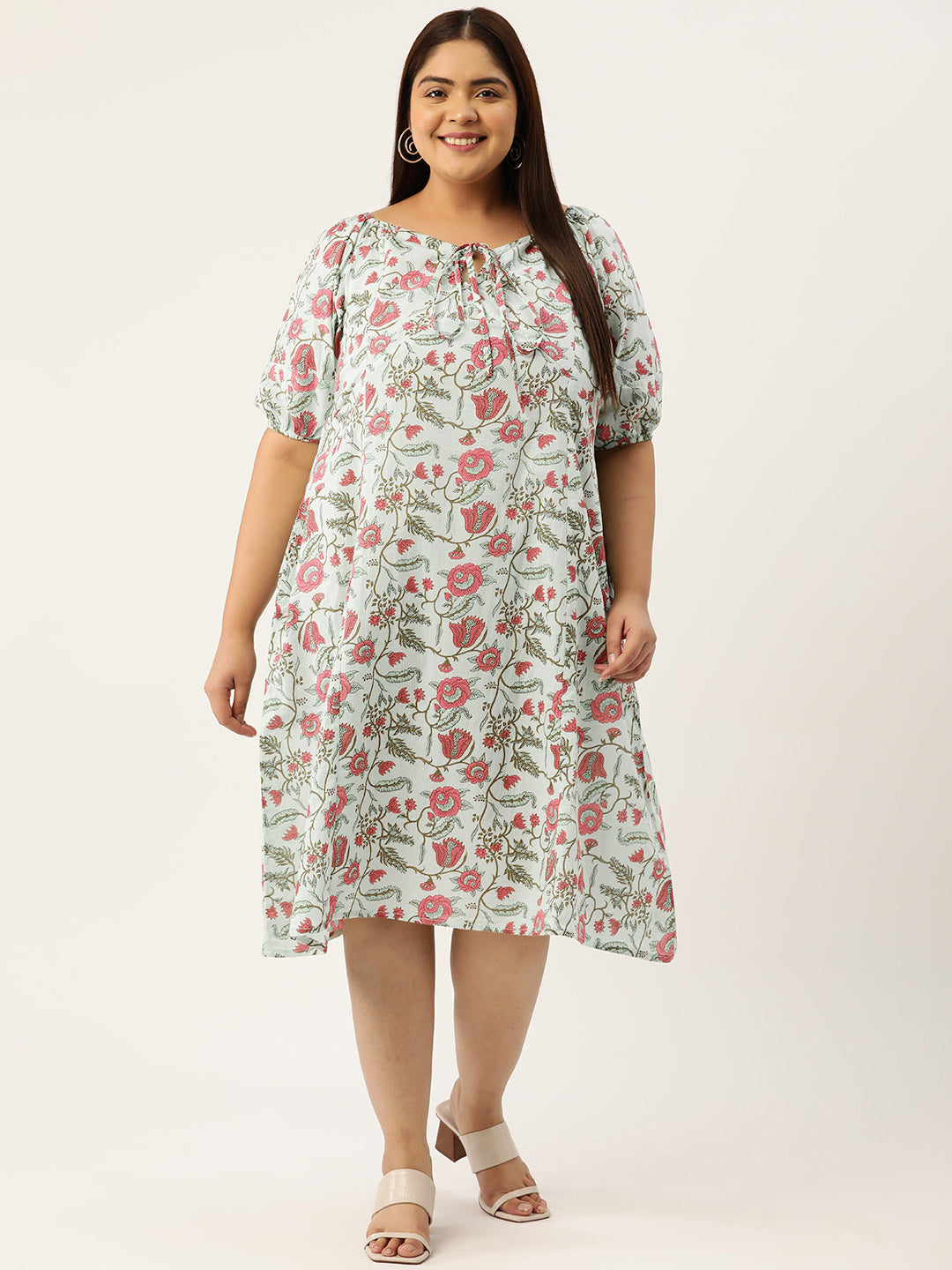 Plus Size A-Line Cotton Dress