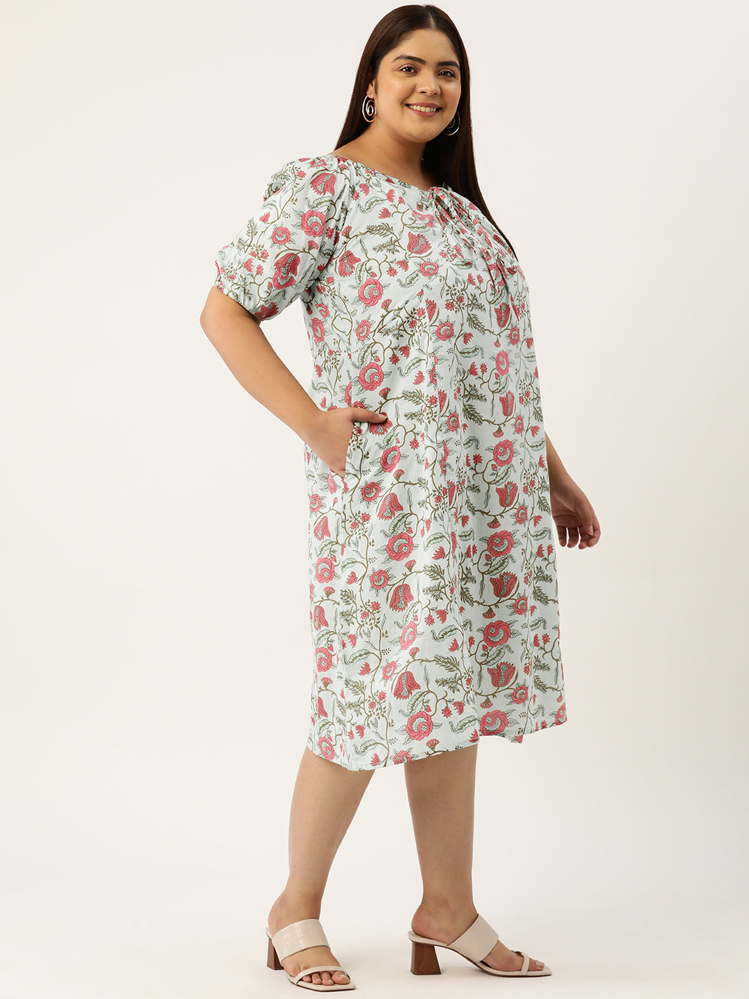Plus Size A-Line Cotton Dress