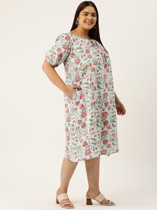 Plus Size A-Line Cotton Dress