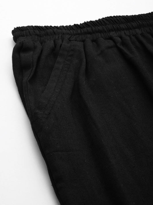 Women Plus Size Relaxed High-Rise Trousers