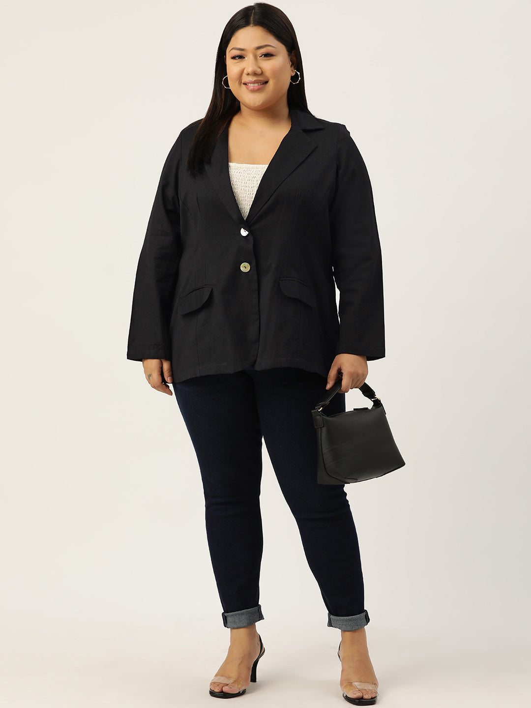 Women Lightweight Longline Tailored Jacket
