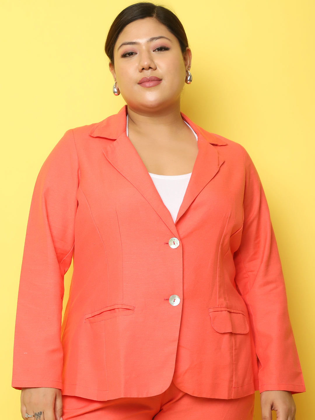 Women Lightweight Longline Tailored Jacket