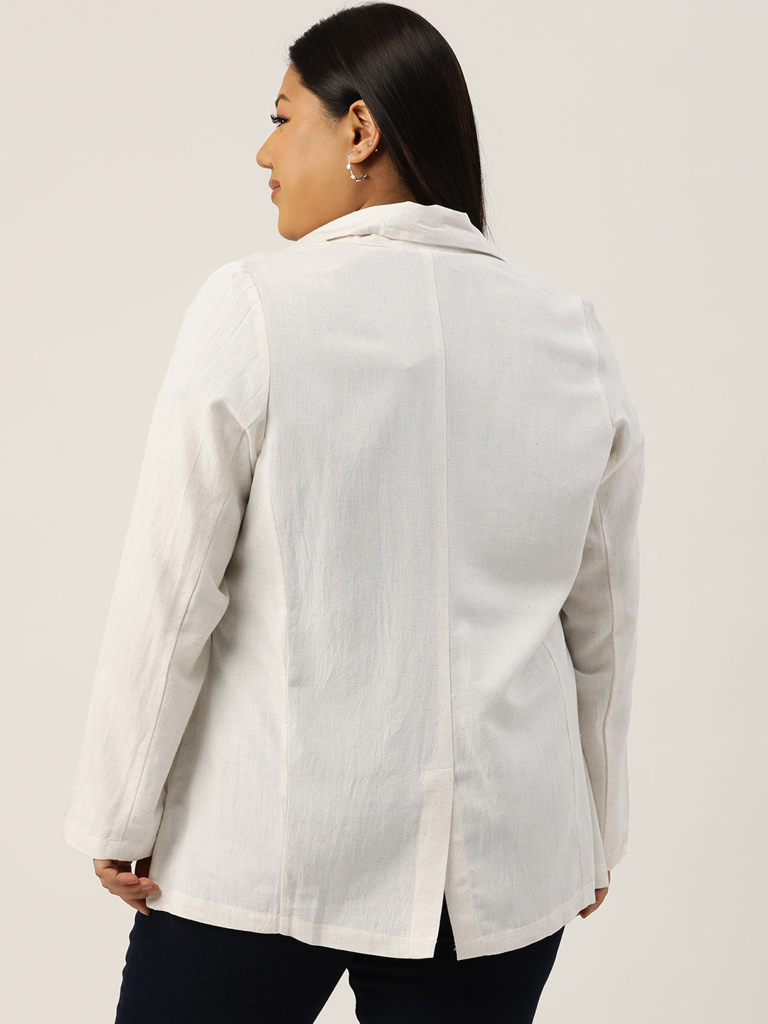 Women Lightweight Longline Tailored Jacket