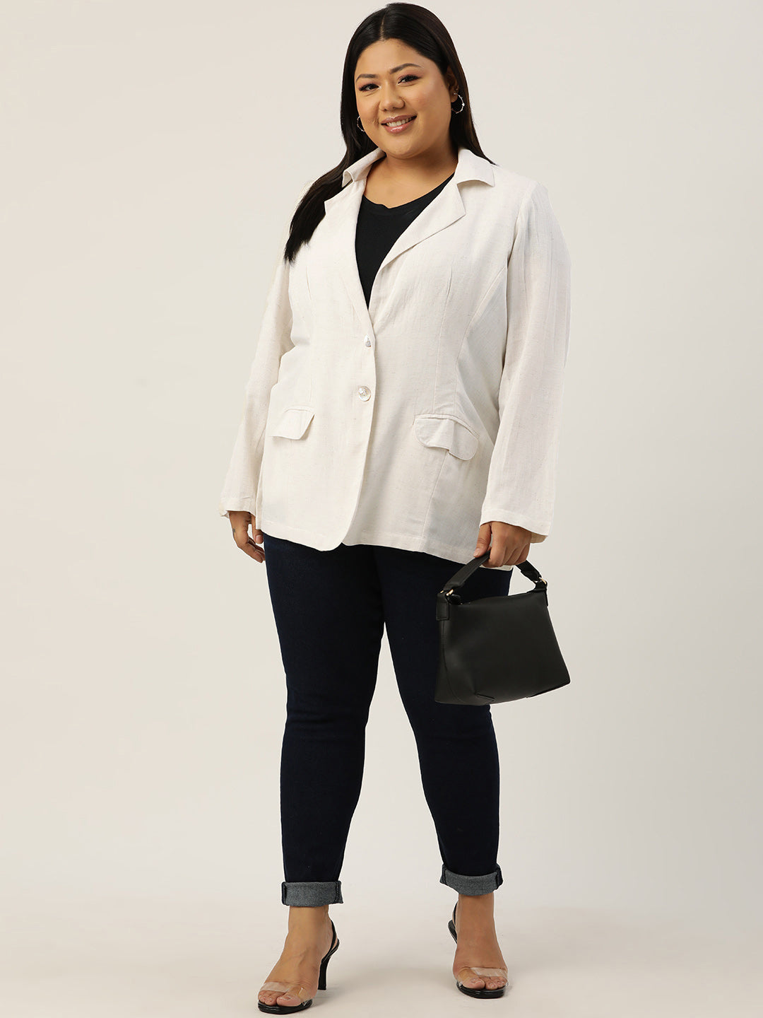 Women Lightweight Longline Tailored Jacket