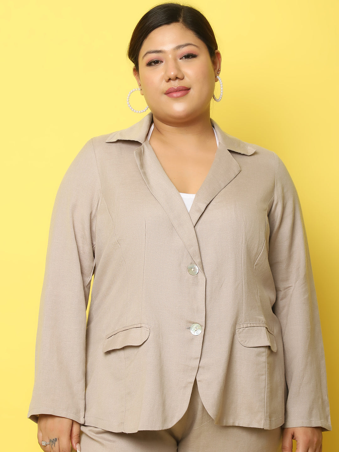 Women Lightweight Longline Tailored Jacket
