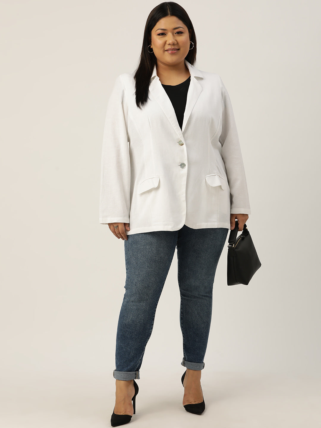 Women Lightweight Longline Tailored Jacket