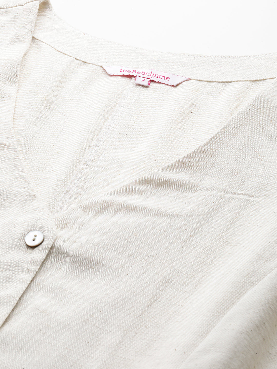 Plus Size V-Neck Slim-Fit Pure Linen Waistcoat