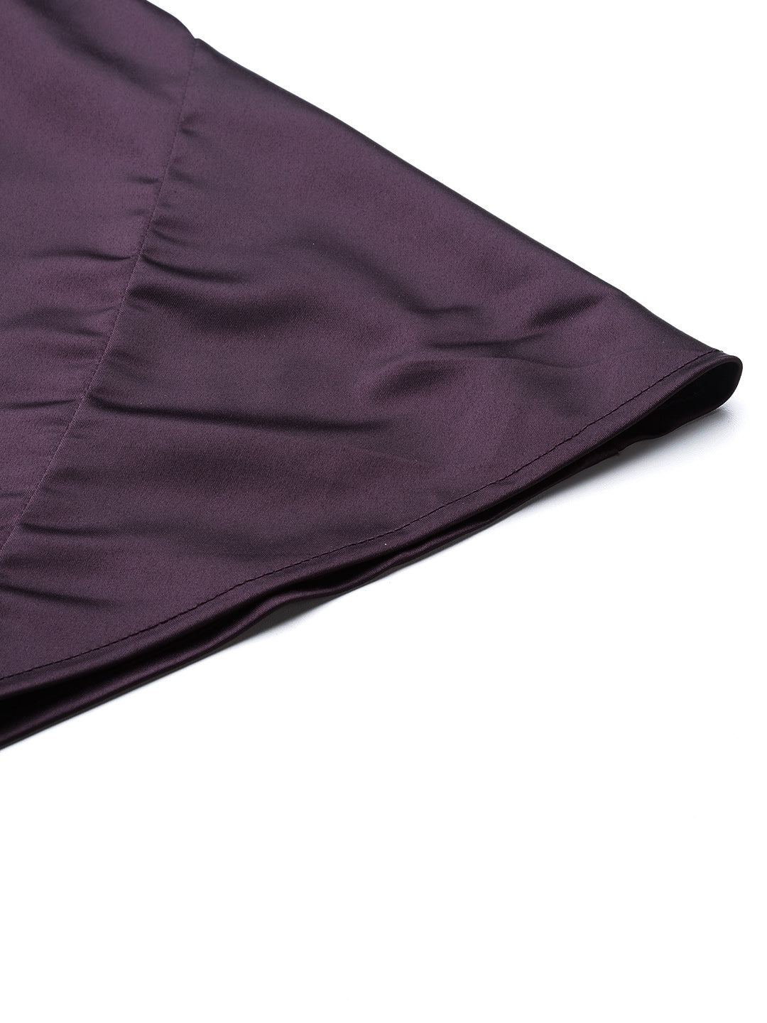 Women's Plus Size Solid Satin Maxi Skirt
