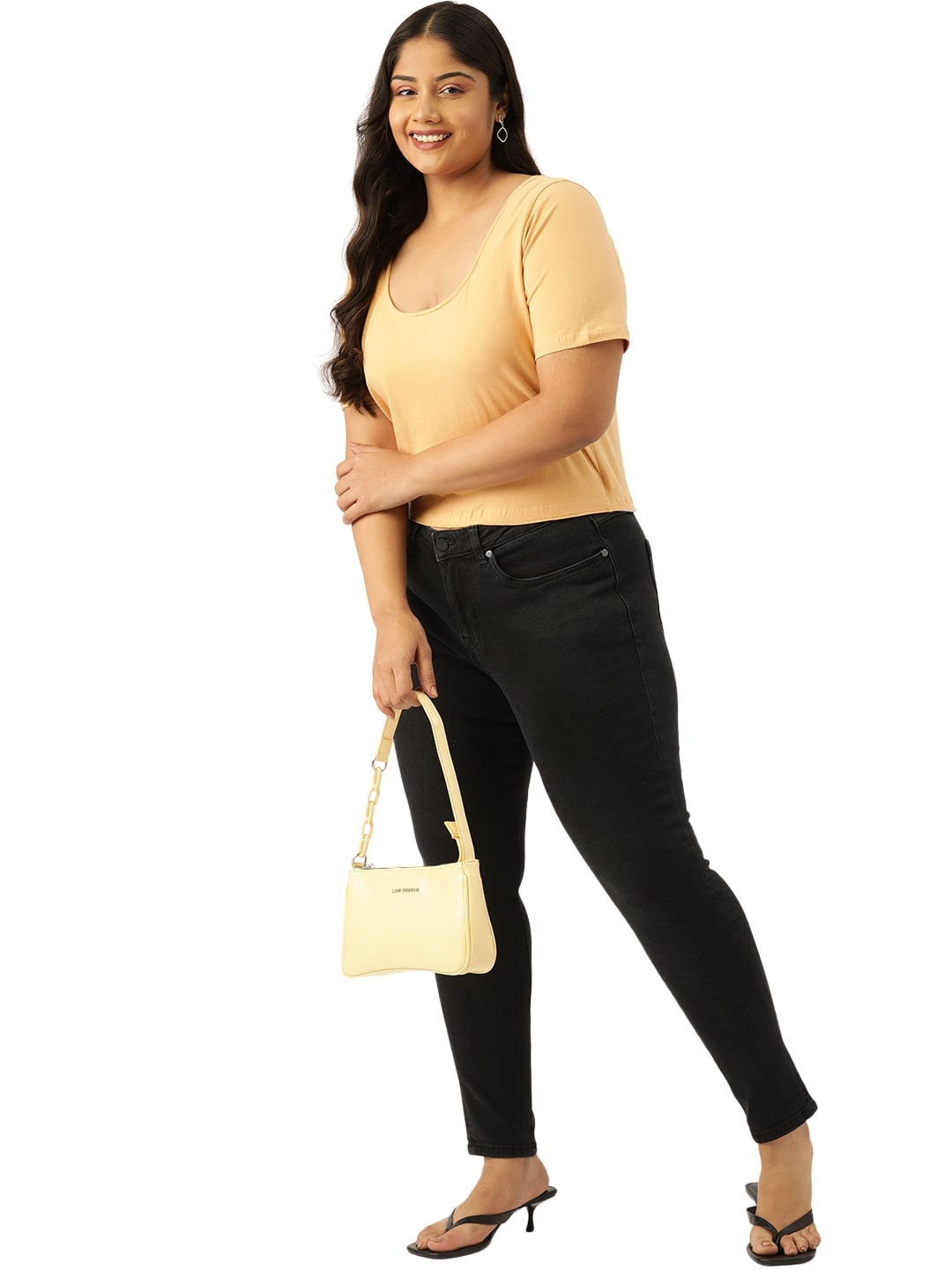 Plus Size Cotton Knitted Crop Top
