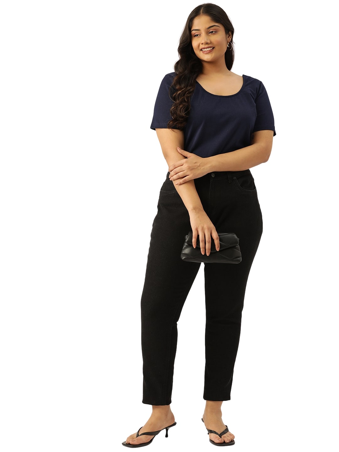 Plus Size Cotton Knitted Crop Top