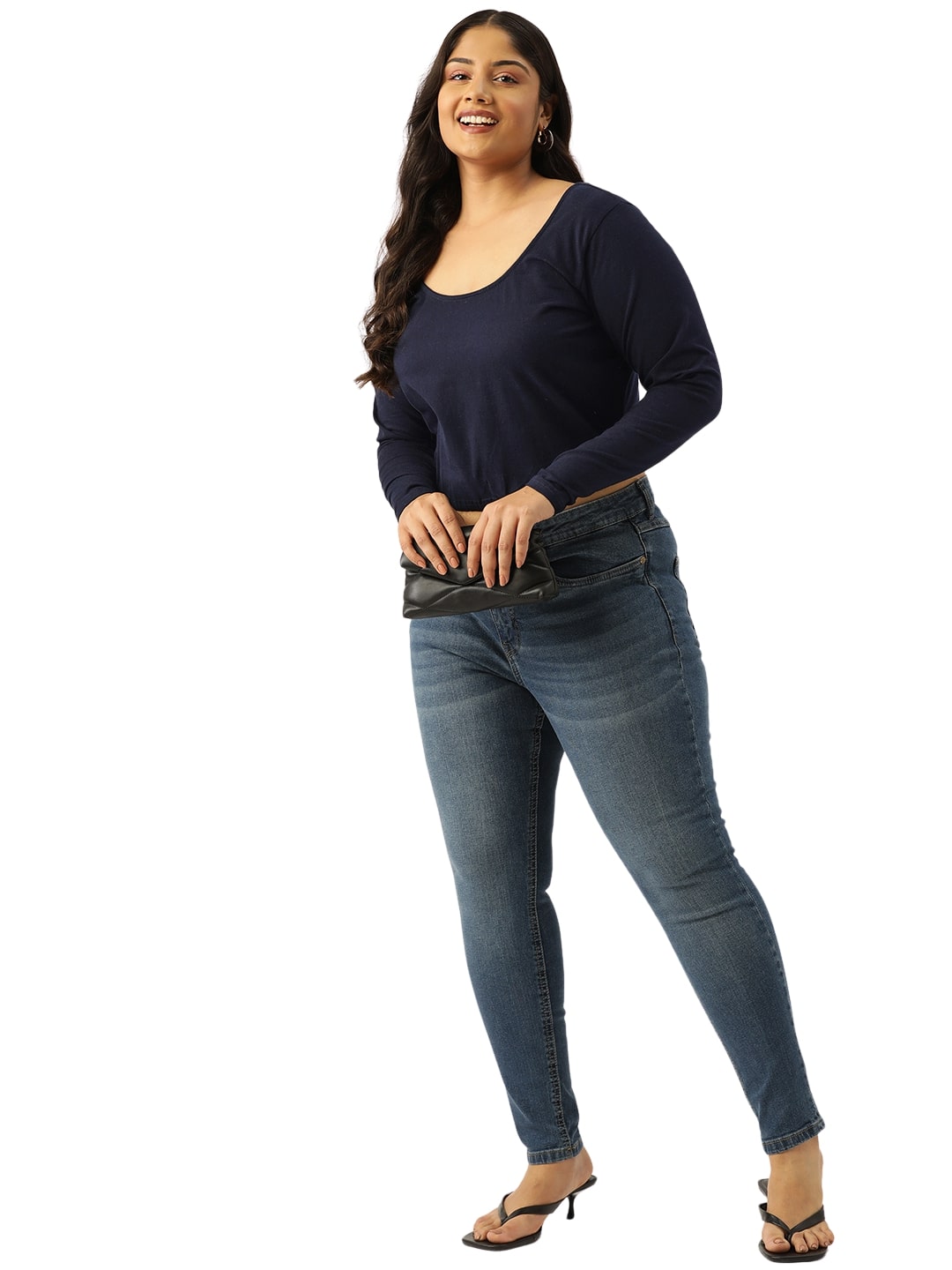Plus Size Cotton Knitted Crop Top