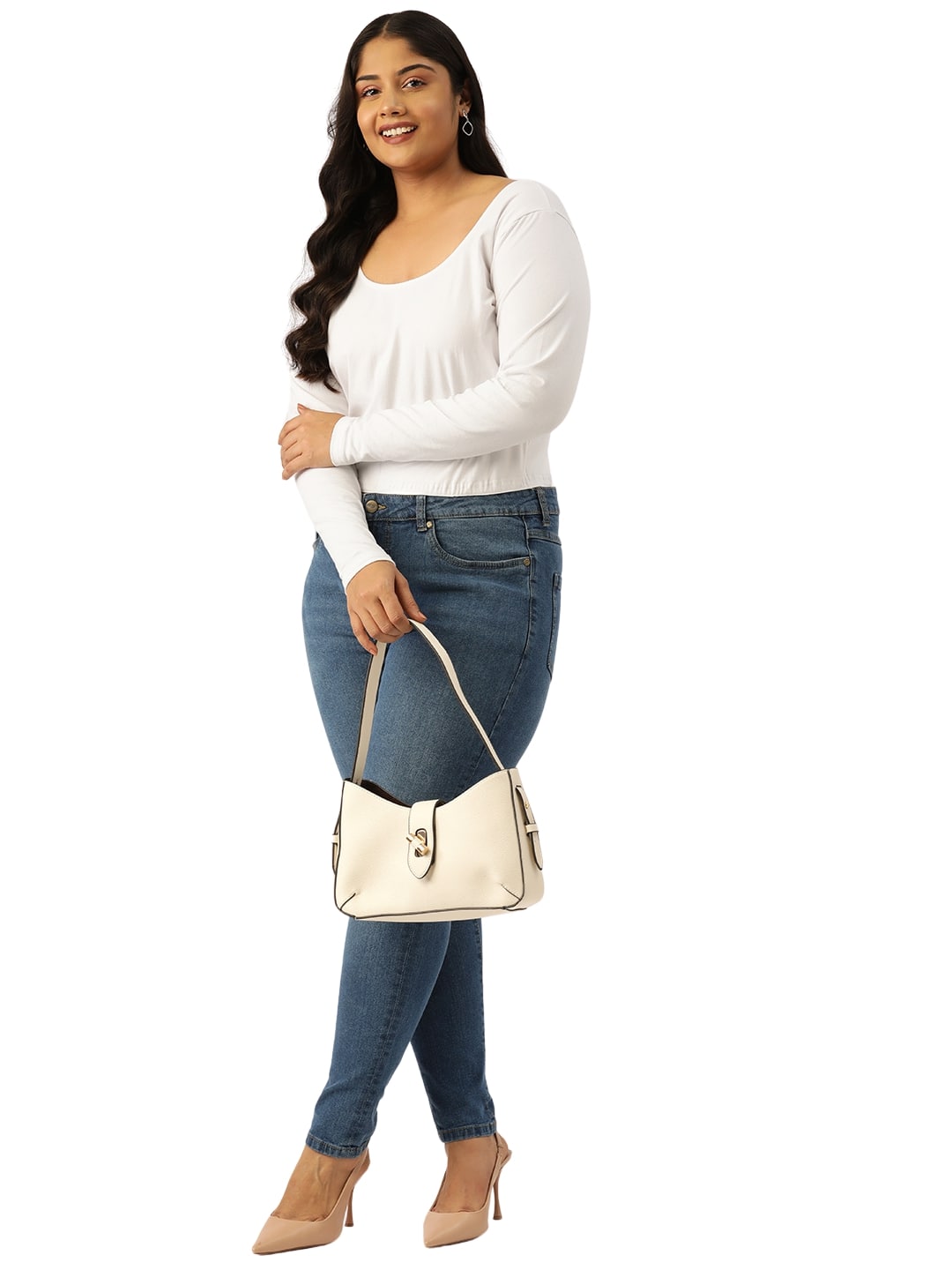 Plus Size Cotton Knitted Crop Top