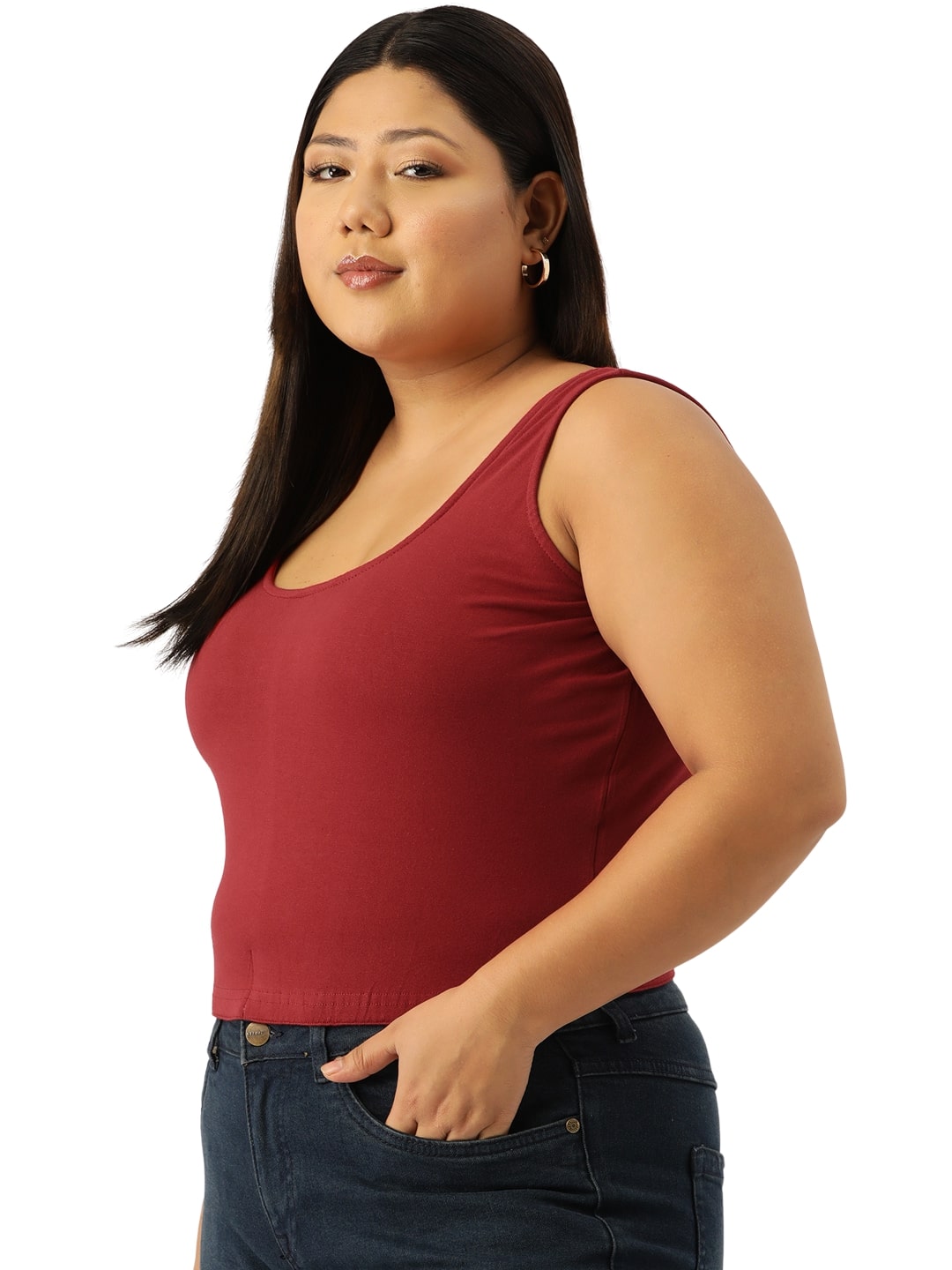 Plus Size Cropped Top