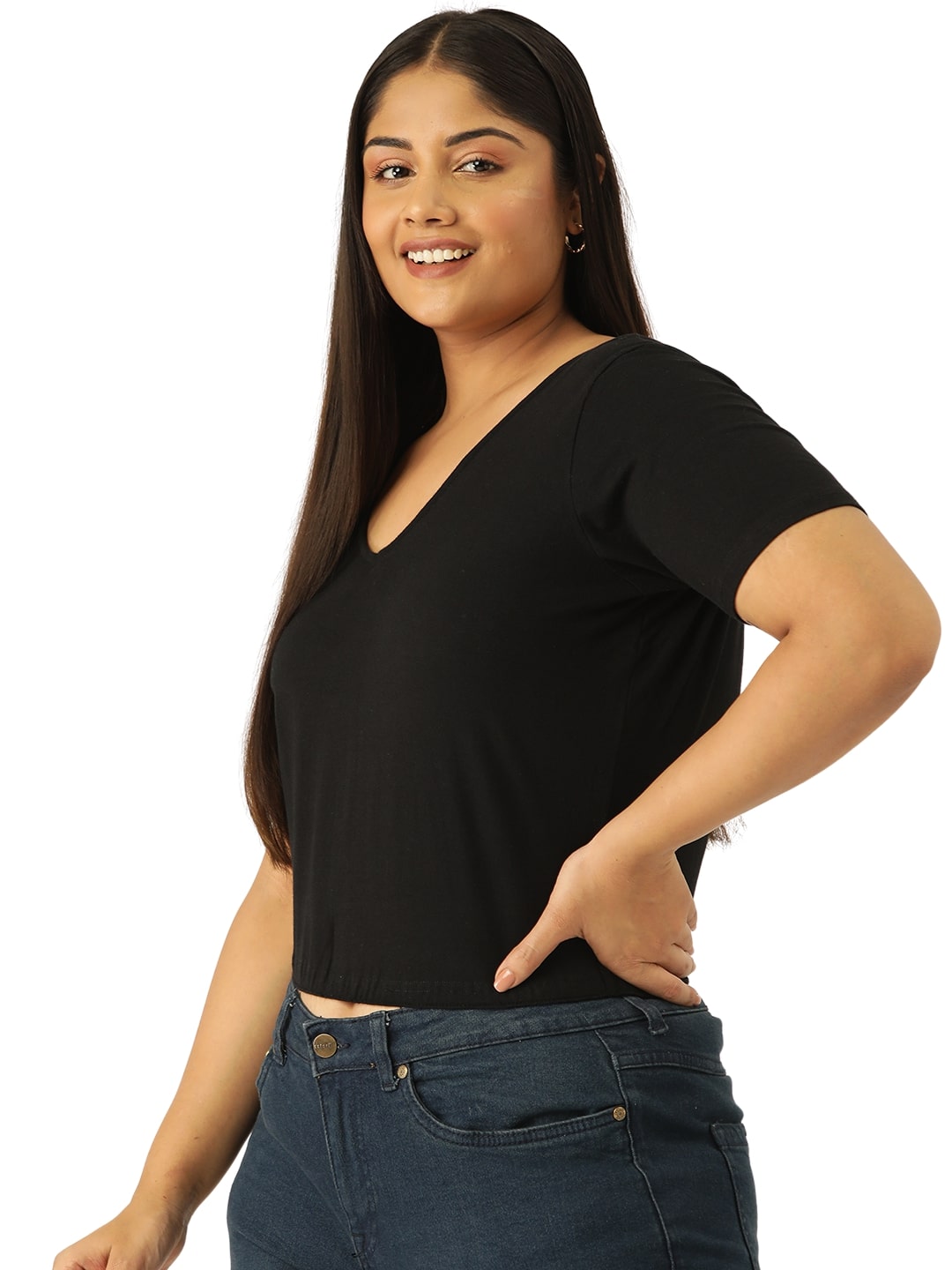 Plus Size Cropped Top