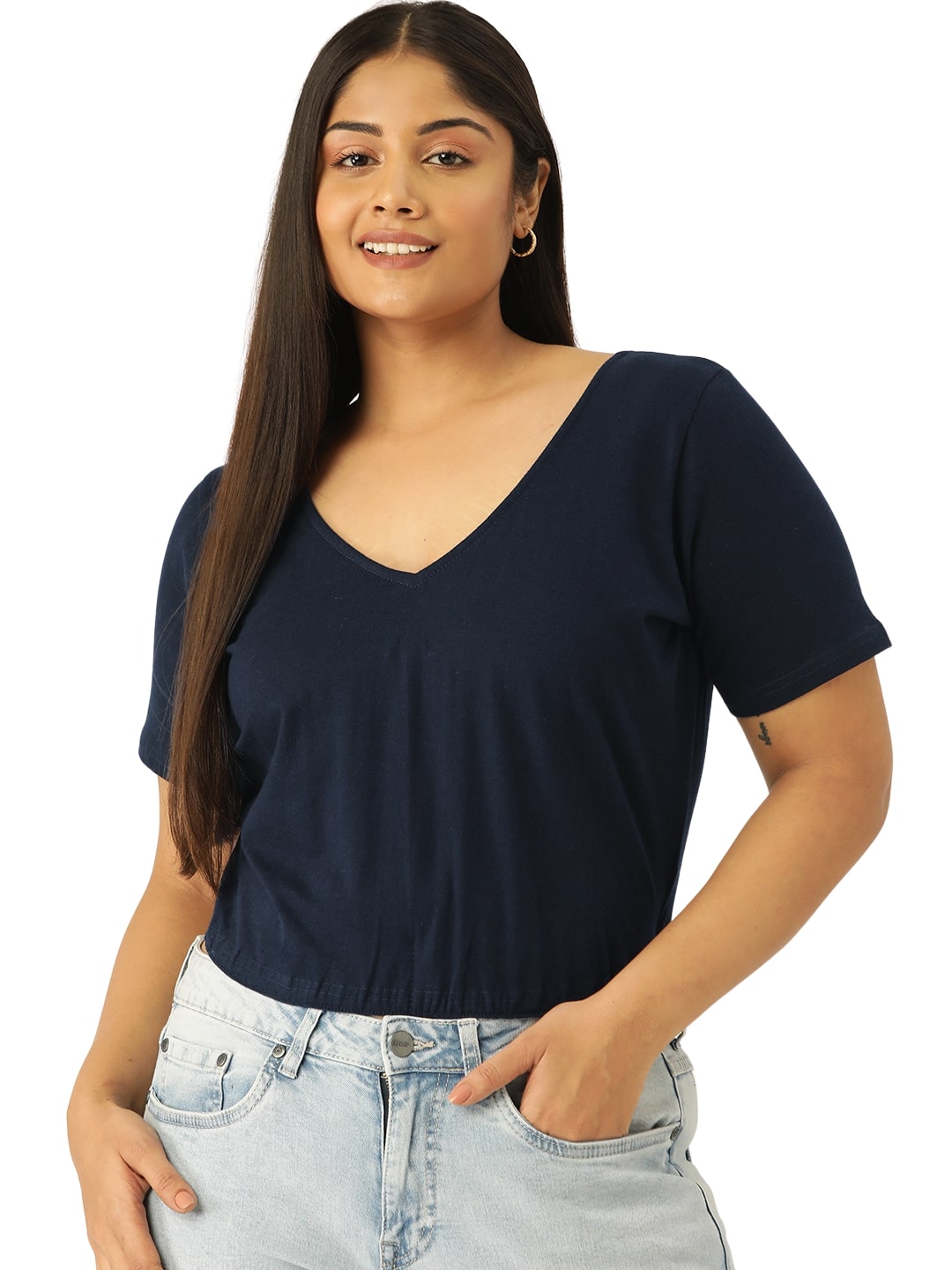 Plus Size Cropped Top