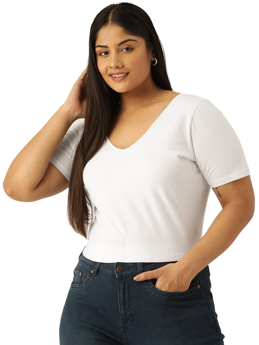 Plus Size Cropped Top