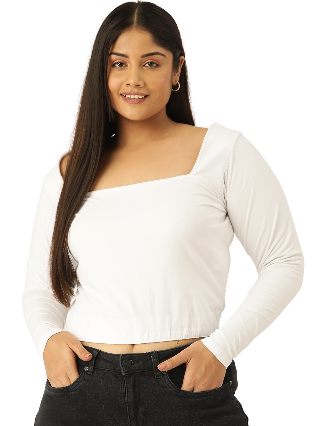 Plus Size Cropped Top
