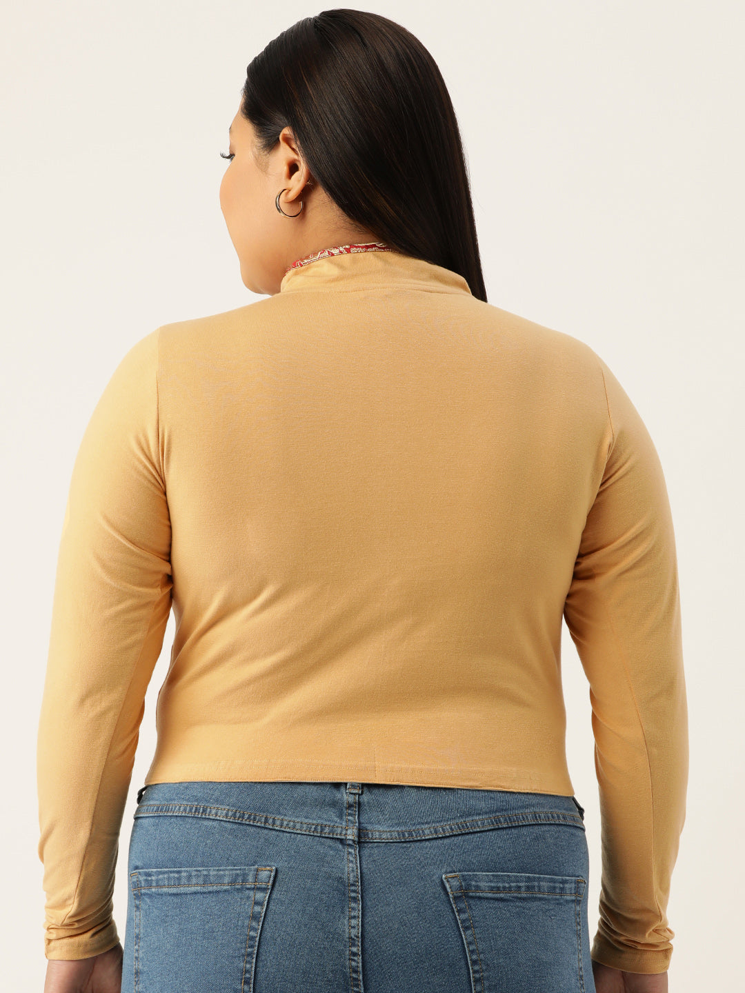 Plus Size Cotton Knitted Crop Top