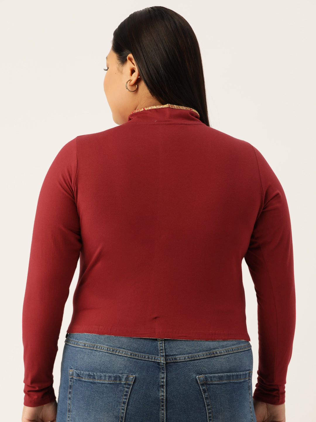 Plus Size Cotton Knitted Crop Top