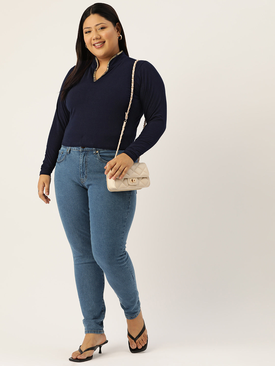 Plus Size Cotton Knitted Crop Top