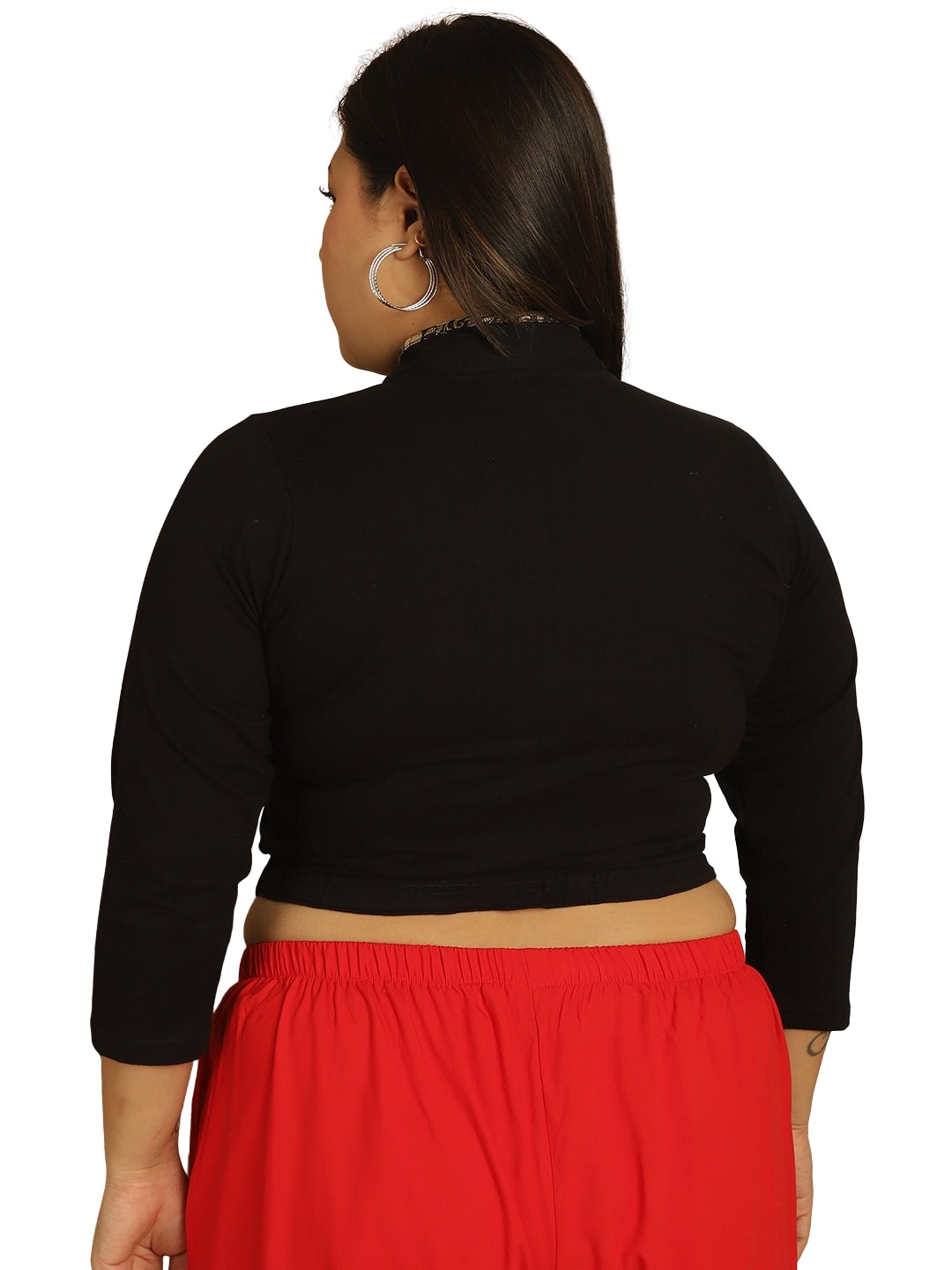 Plus Size Cotton Knitted Crop Top