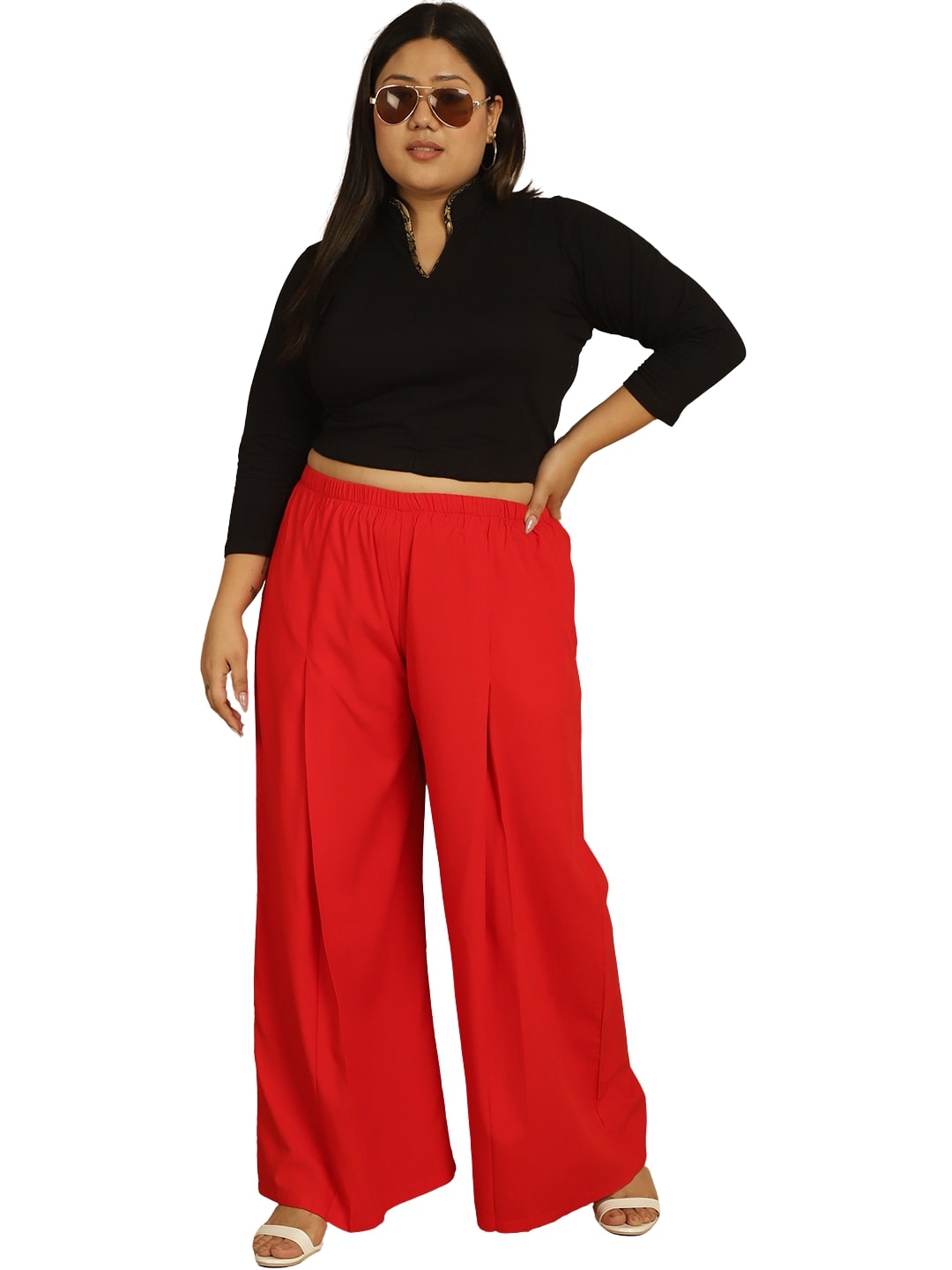 Plus Size Cotton Knitted Crop Top
