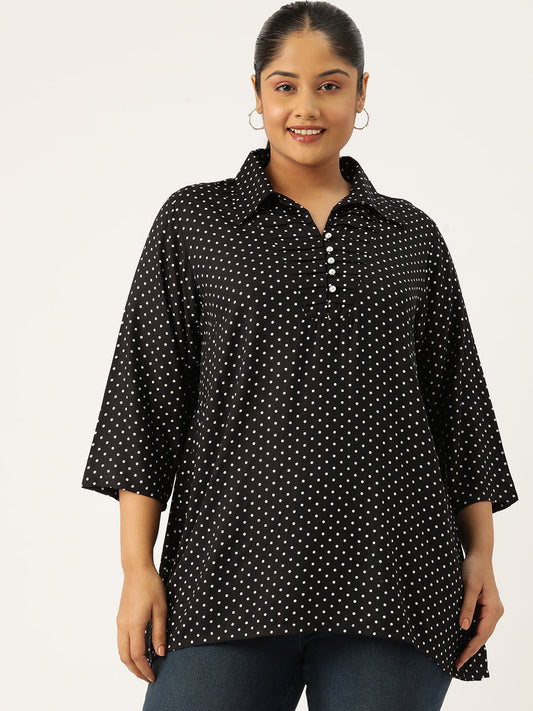 Plus Size Longline Woven Top