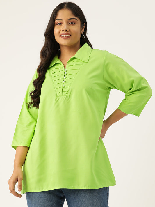 Plus Size Longline Woven Top