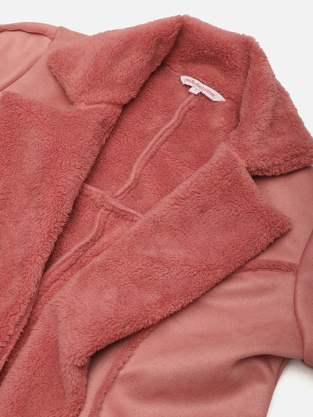 Longline Open-Front Bonded Fur Jacket