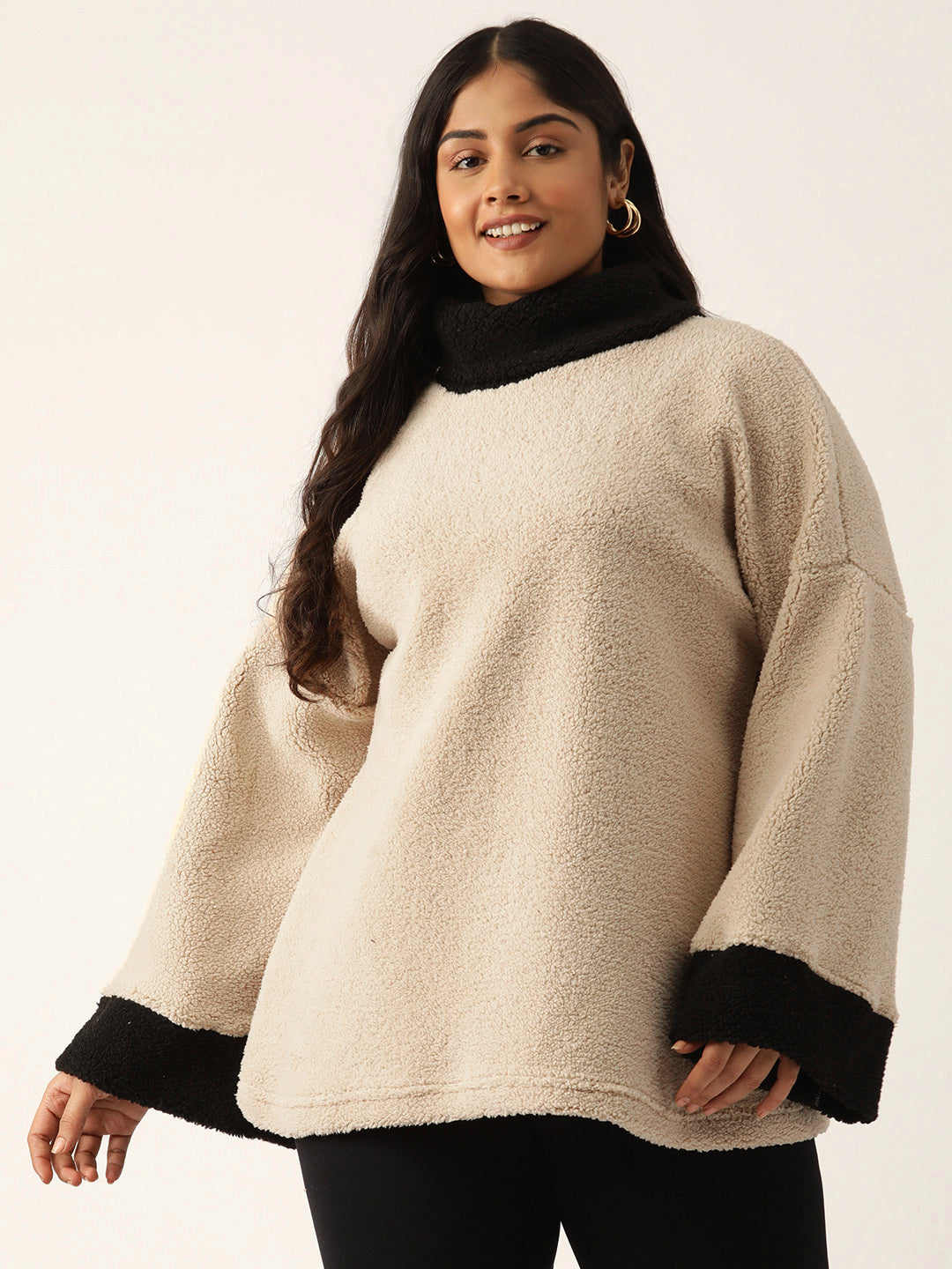 Cozy Contrast Turtle Pullover