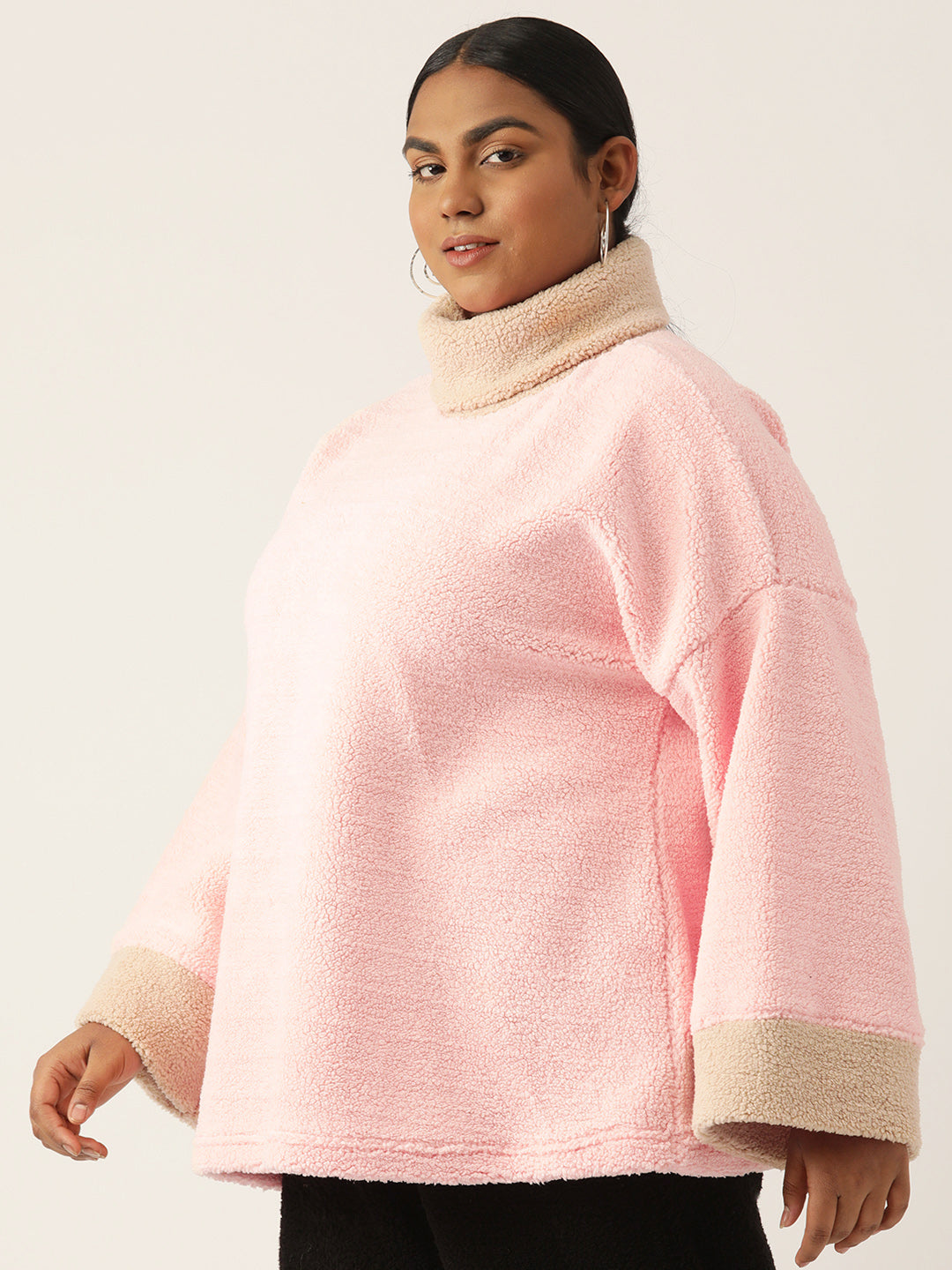 Cozy Contrast Turtle Pullover