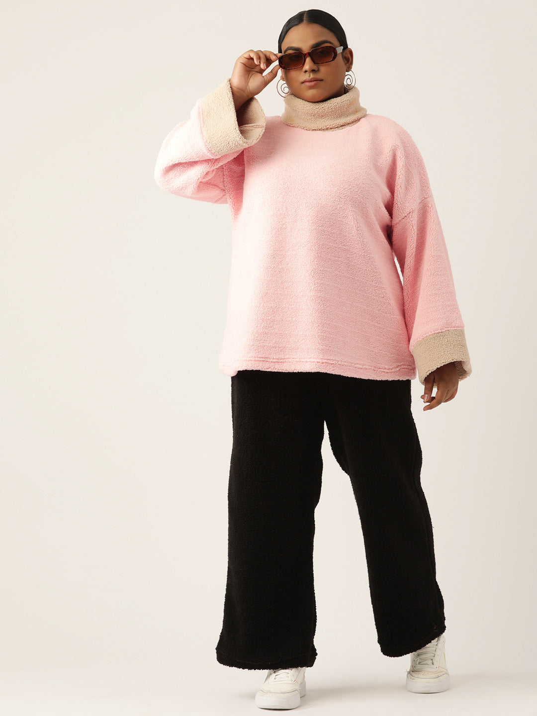 Cozy Contrast Turtle Pullover