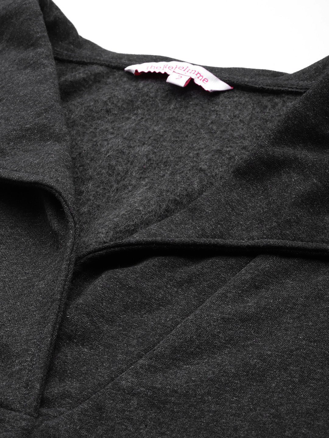 Plus Size Spread Collar Winter Top