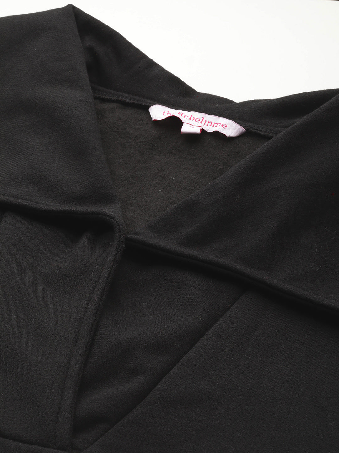 Plus Size Spread Collar Winter Top
