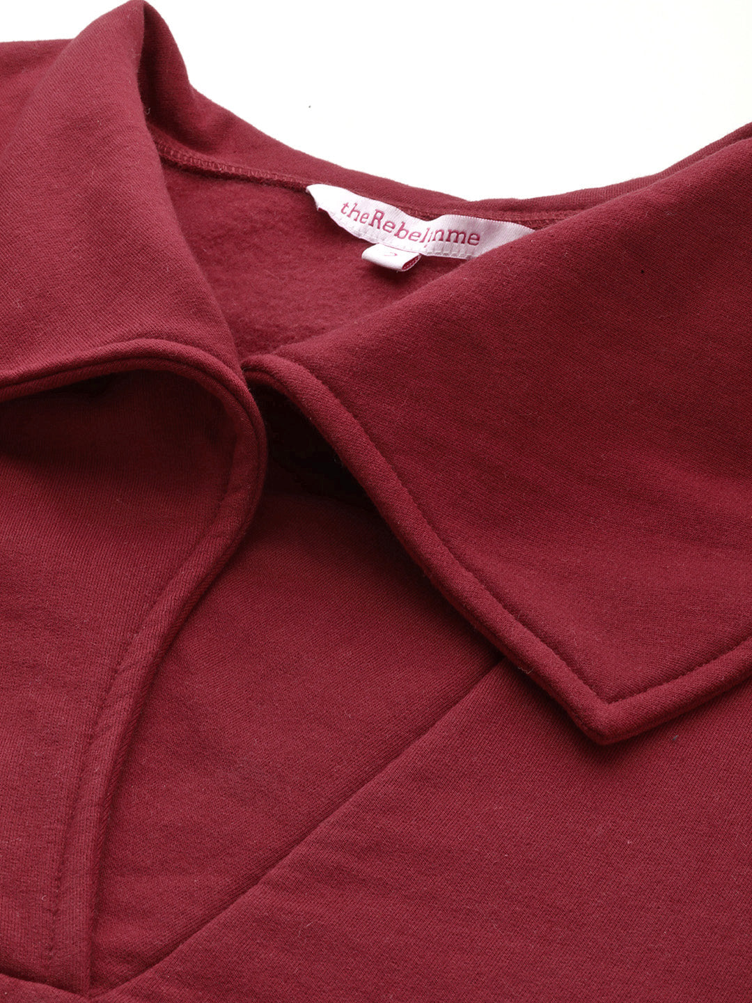 Plus Size Spread Collar Winter Top
