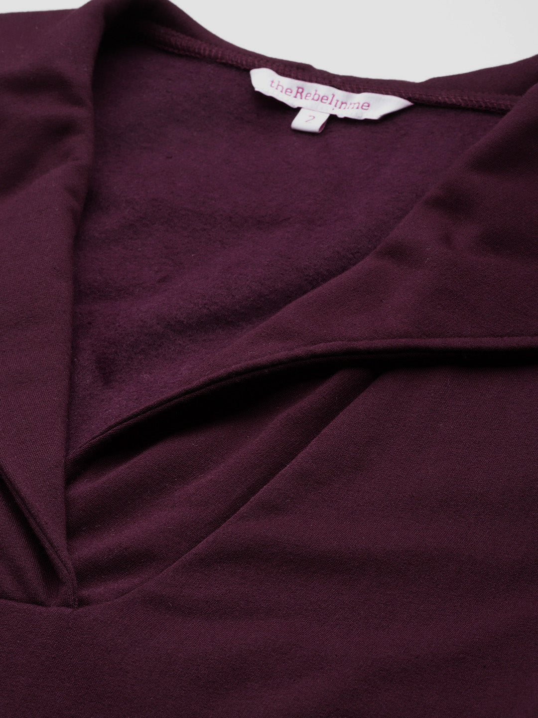 Plus Size Spread Collar Winter Top