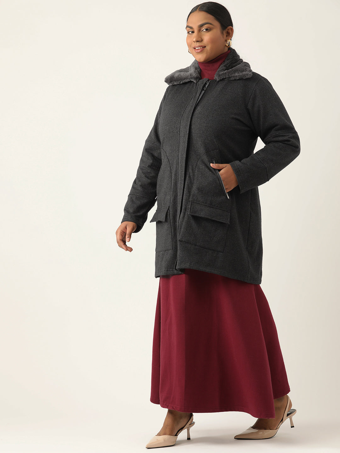 theRebelinme Women Longline Open Front Jacket