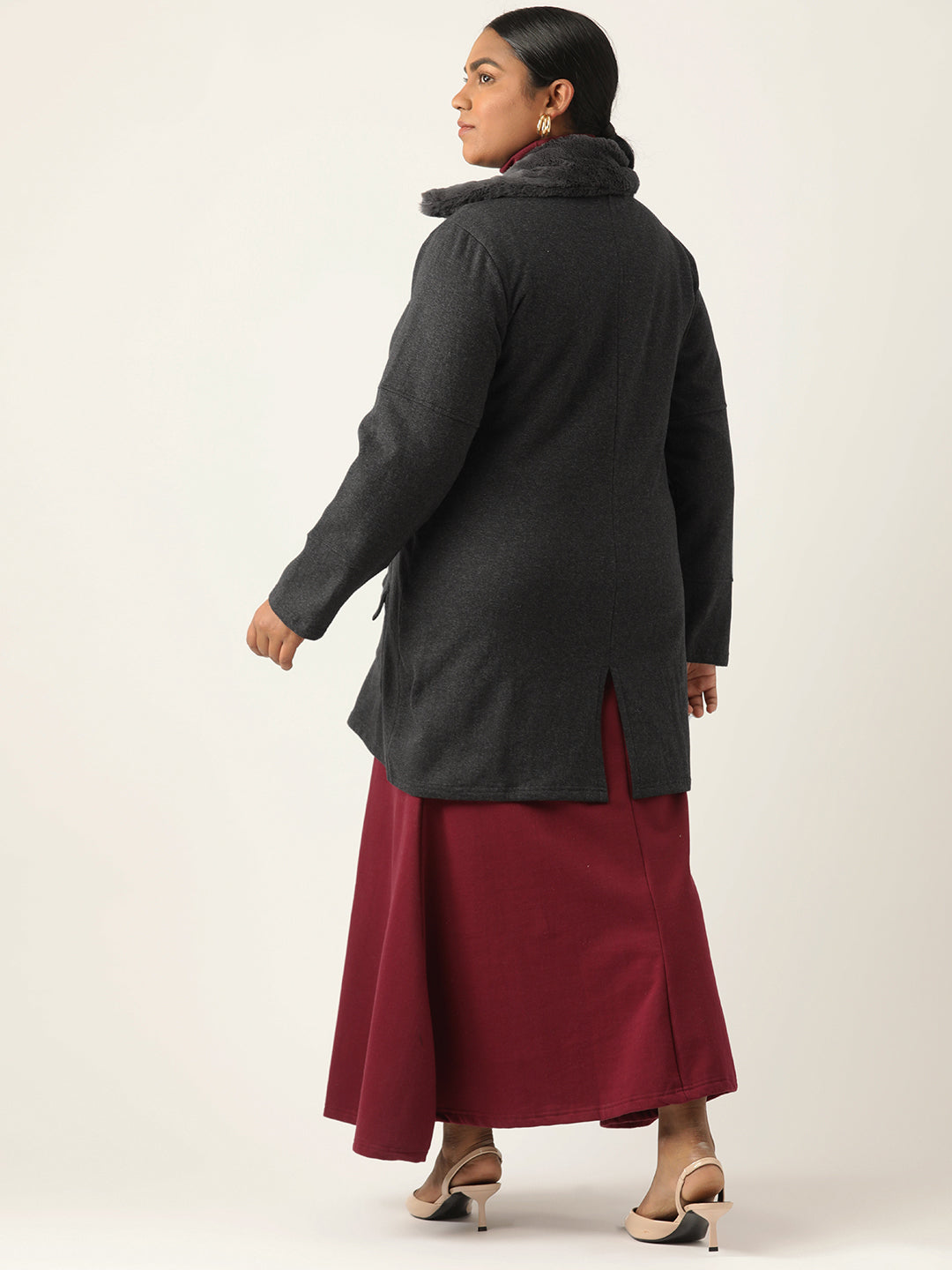 theRebelinme Women Longline Open Front Jacket