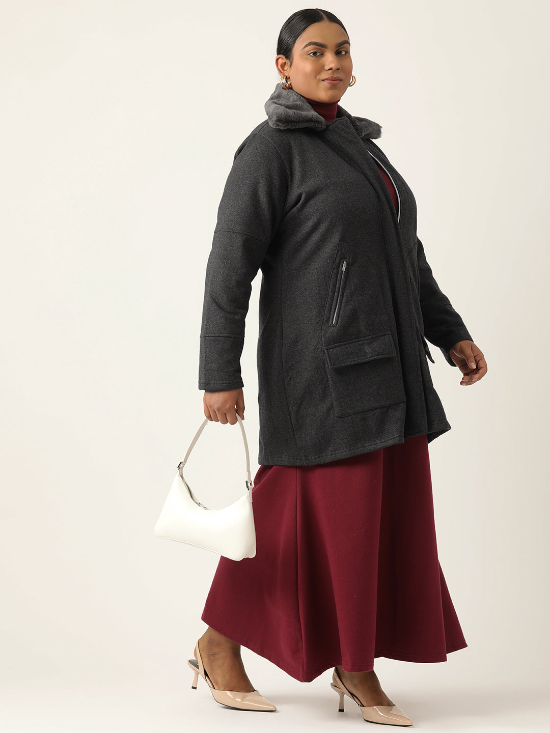 theRebelinme Women Longline Open Front Jacket