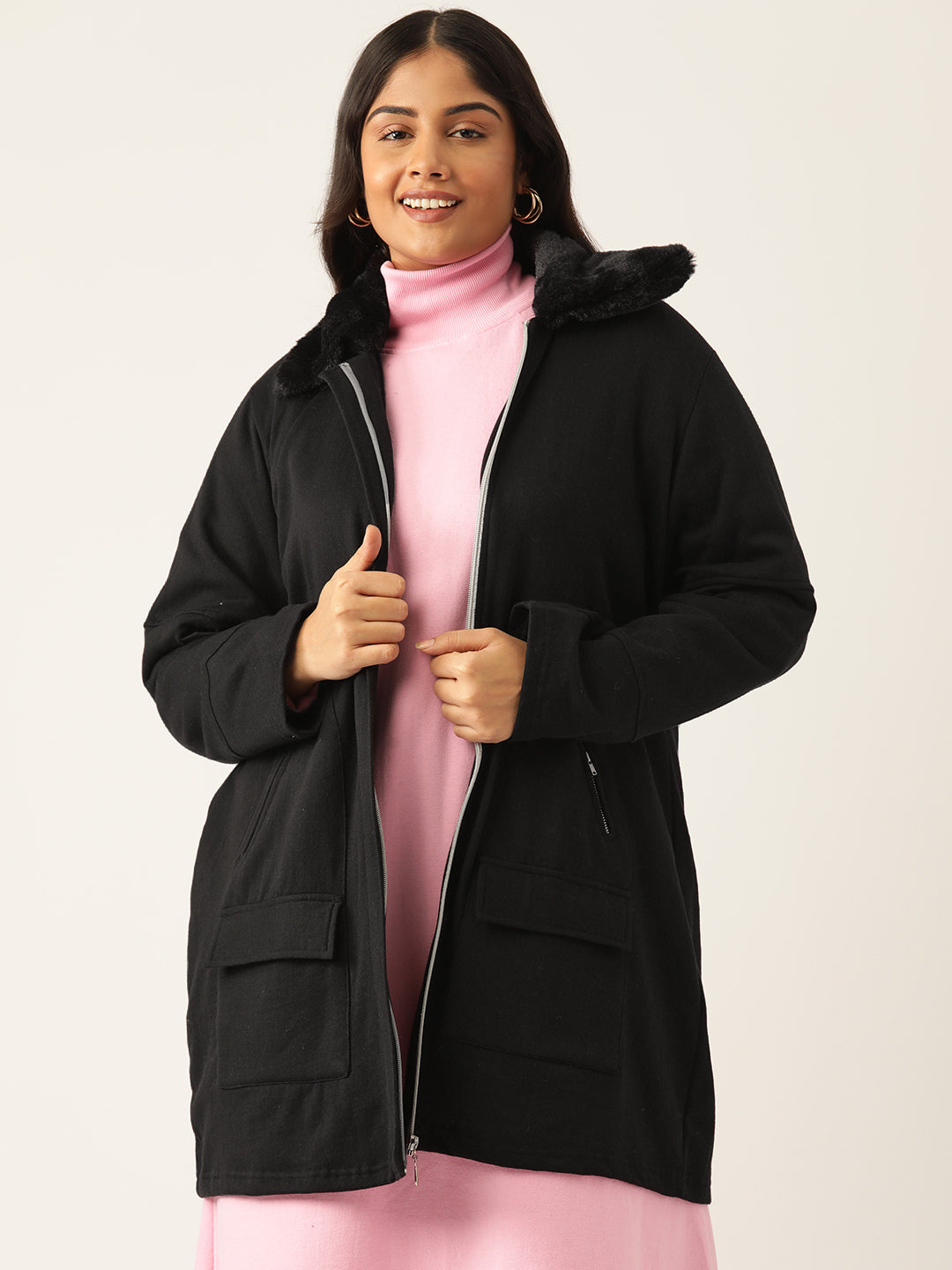 theRebelinme Women Longline Open Front Jacket