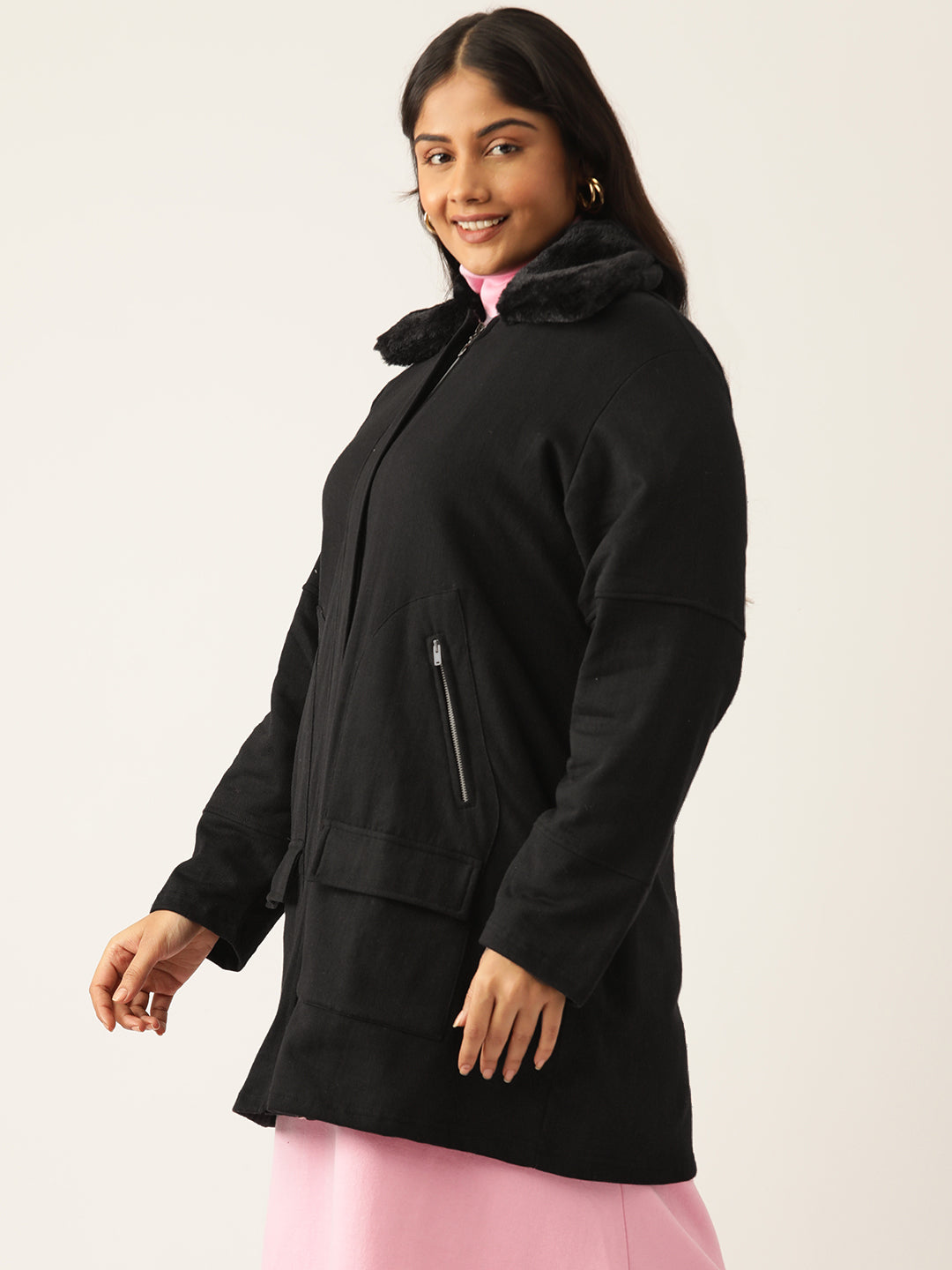 theRebelinme Women Longline Open Front Jacket