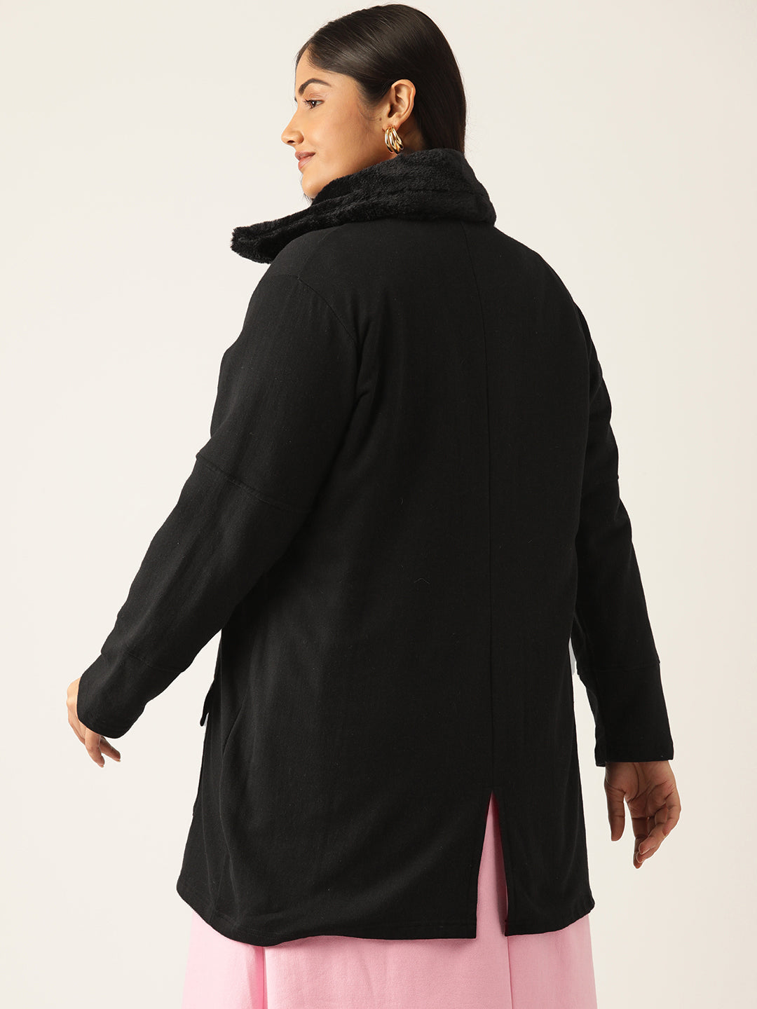 theRebelinme Women Longline Open Front Jacket