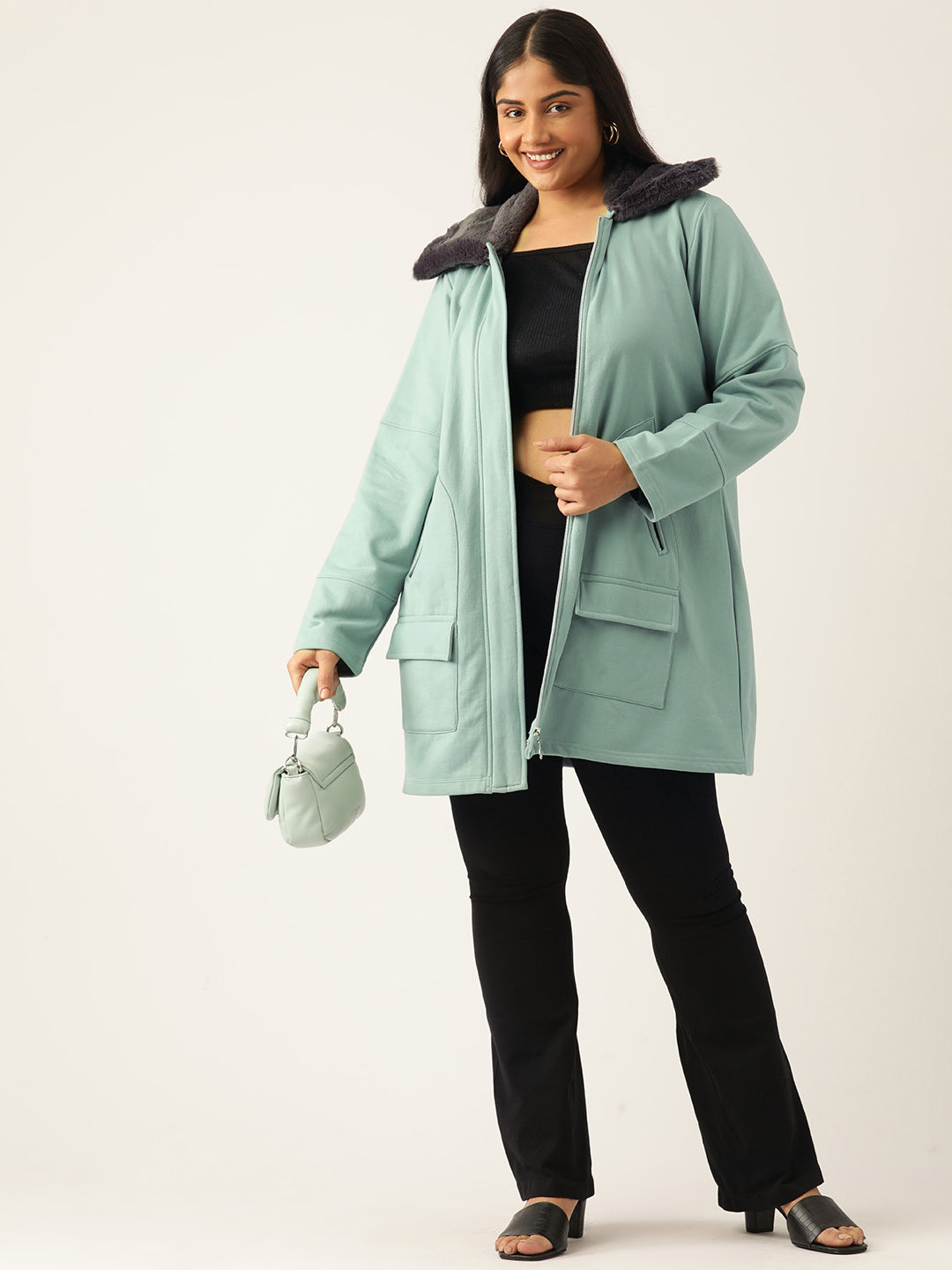 theRebelinme Women Longline Open Front Jacket