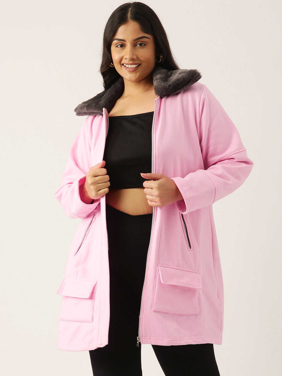 theRebelinme Women Longline Open Front Jacket