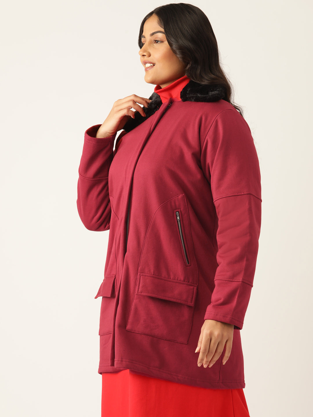 theRebelinme Women Longline Open Front Jacket