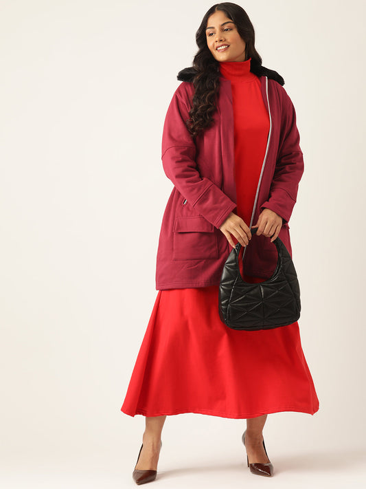 theRebelinme Women Longline Open Front Jacket