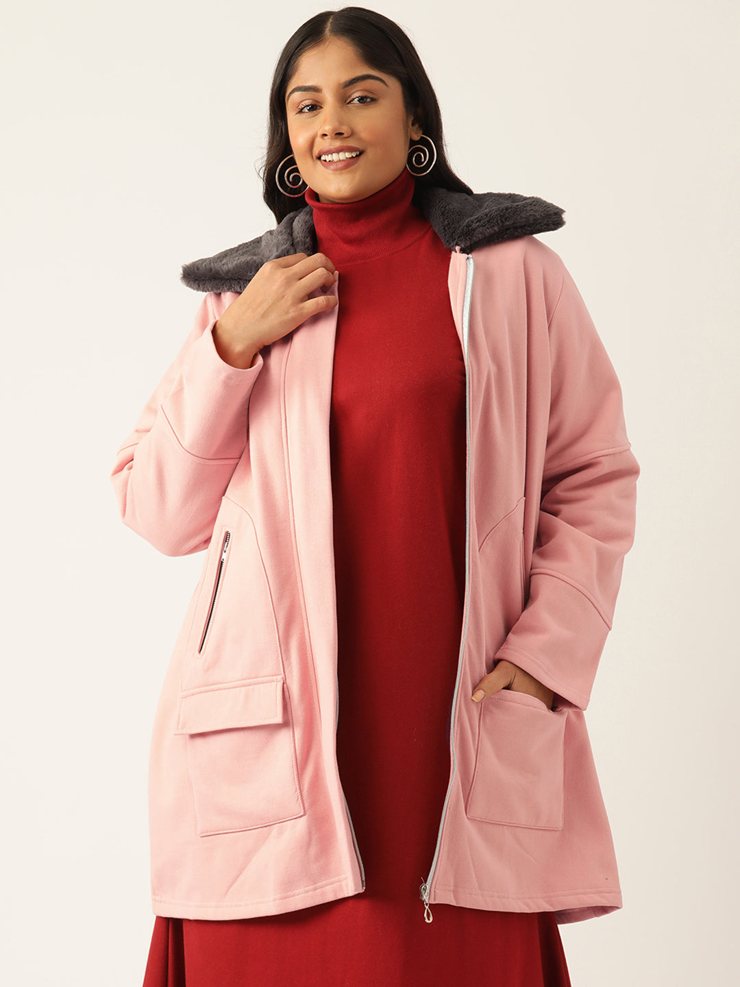 theRebelinme Women Longline Open Front Jacket